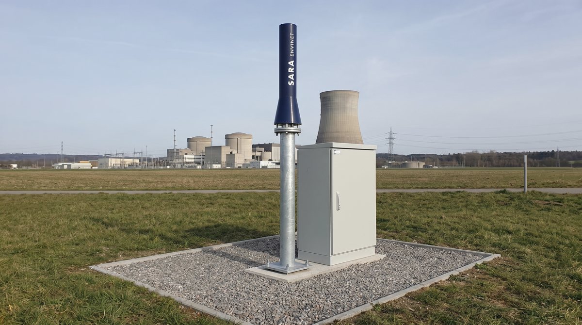 SARA radiation monitoring probe installed near a nuclear power plant
